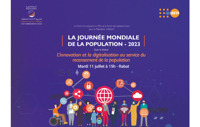 Affiche de la célébration de la journée mondiale de la population, 2023