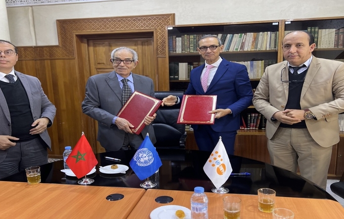 Signature de l'accord entre UNFPA au Maroc et l’Etablissement Dar El Hadith El Hassania