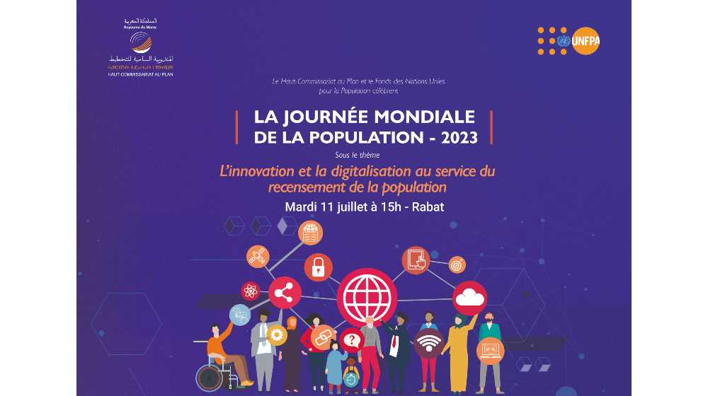 Affiche de la célébration de la journée mondiale de la population, 2023