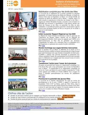 19ème édition du bulletin d'information de UNFPA au Maroc