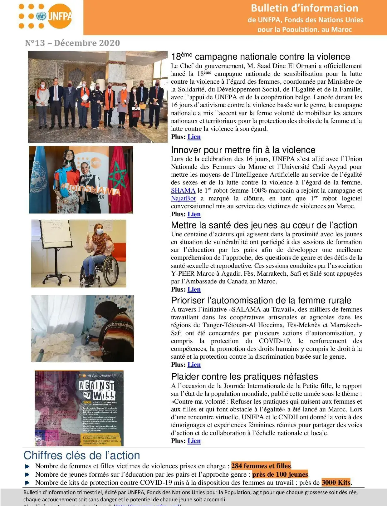 13ème édition du bulletin d'information de UNFPA au Maroc