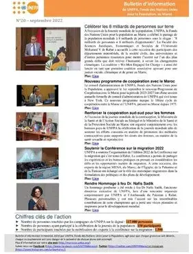 20ème édition du bulletin d'information de UNFPA au Maroc