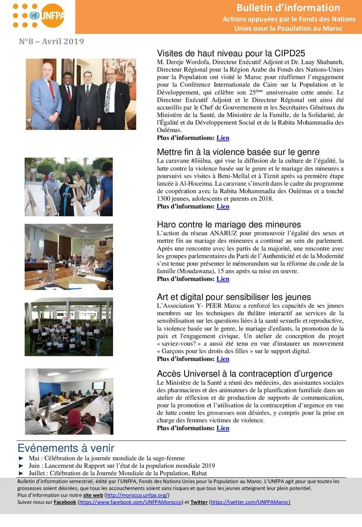 8ème édition du bulletin d'information de l'UNFPA au Maroc